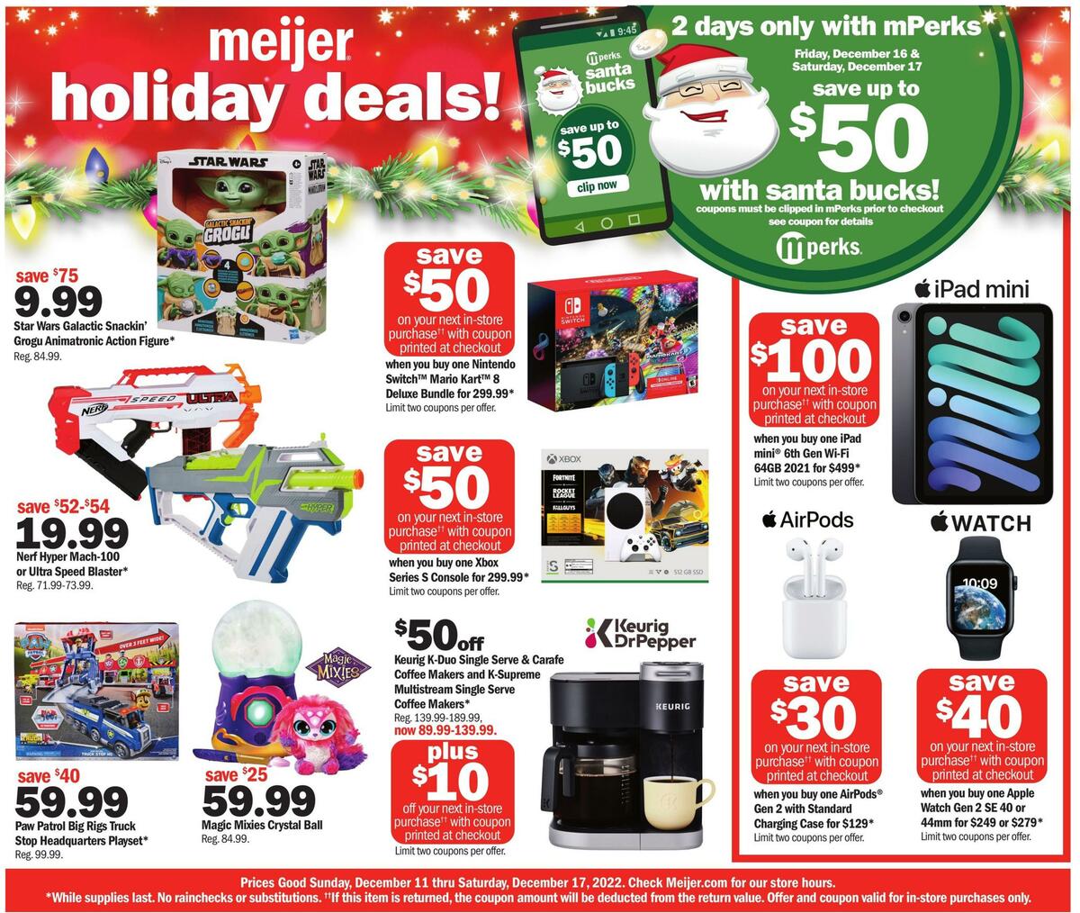 Meijer Holiday Weekly Ad from December 11