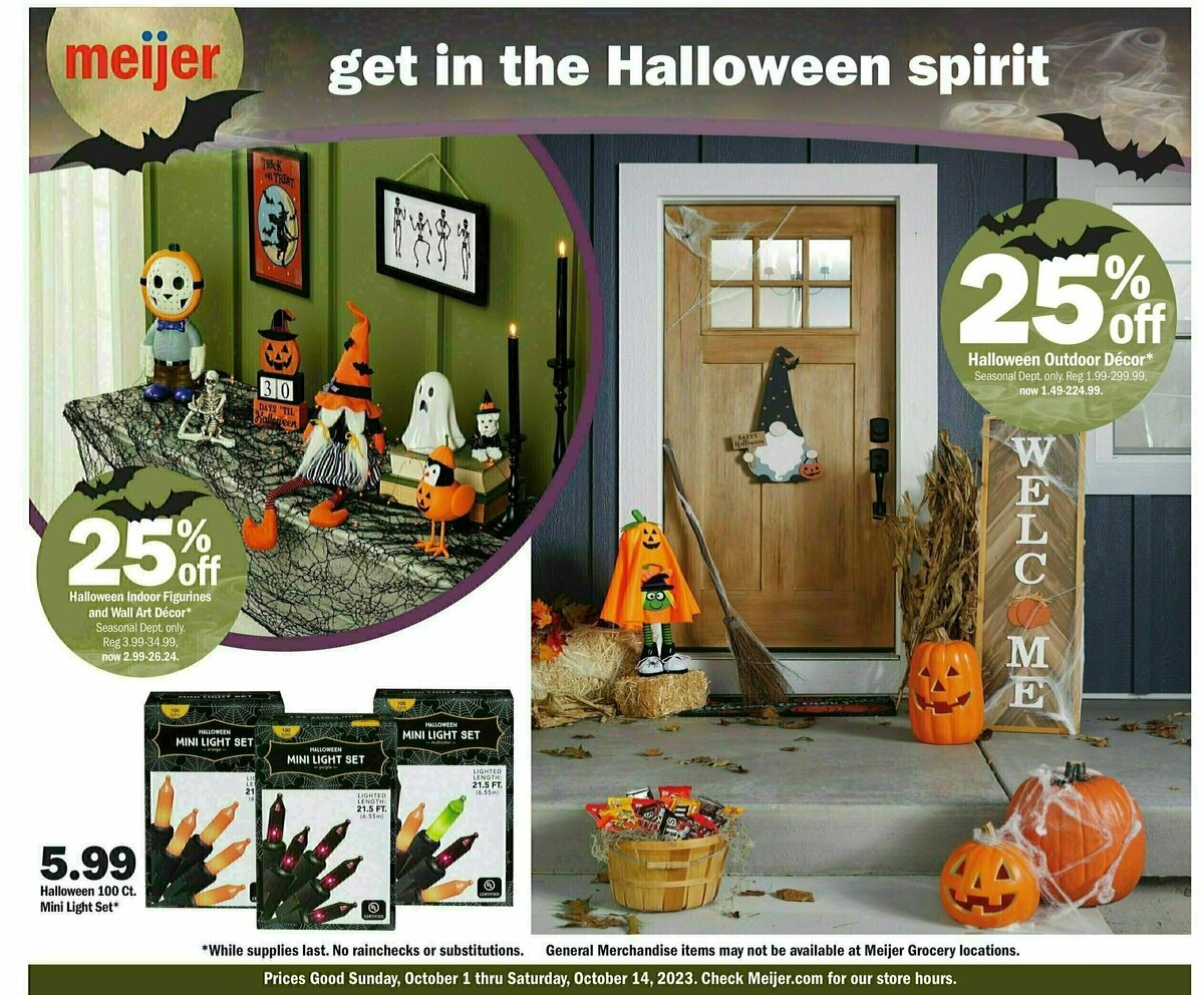 Meijer Halloween Weekly Ad from October 1