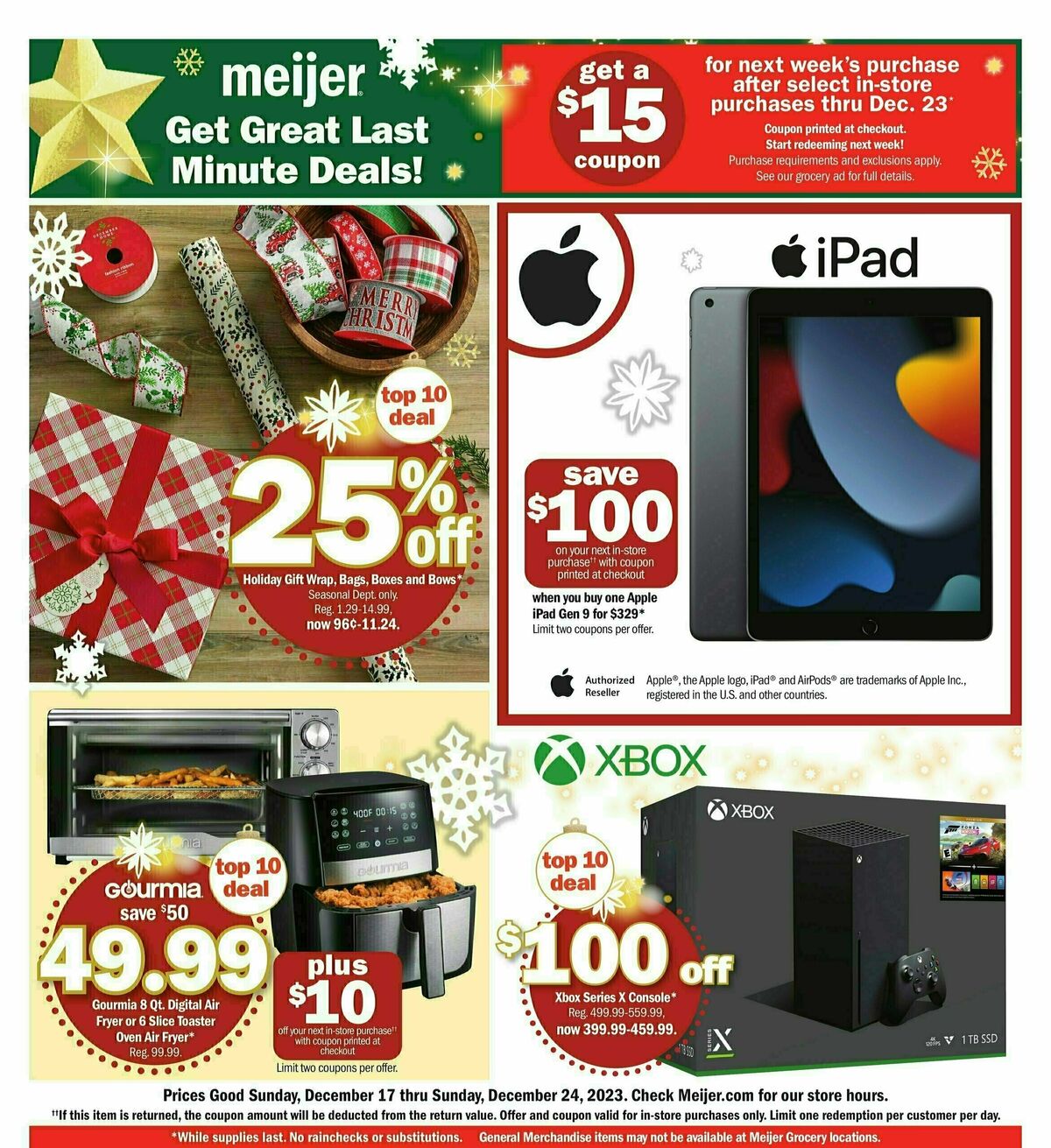 Meijer Holiday Ad Weekly Ad from December 17