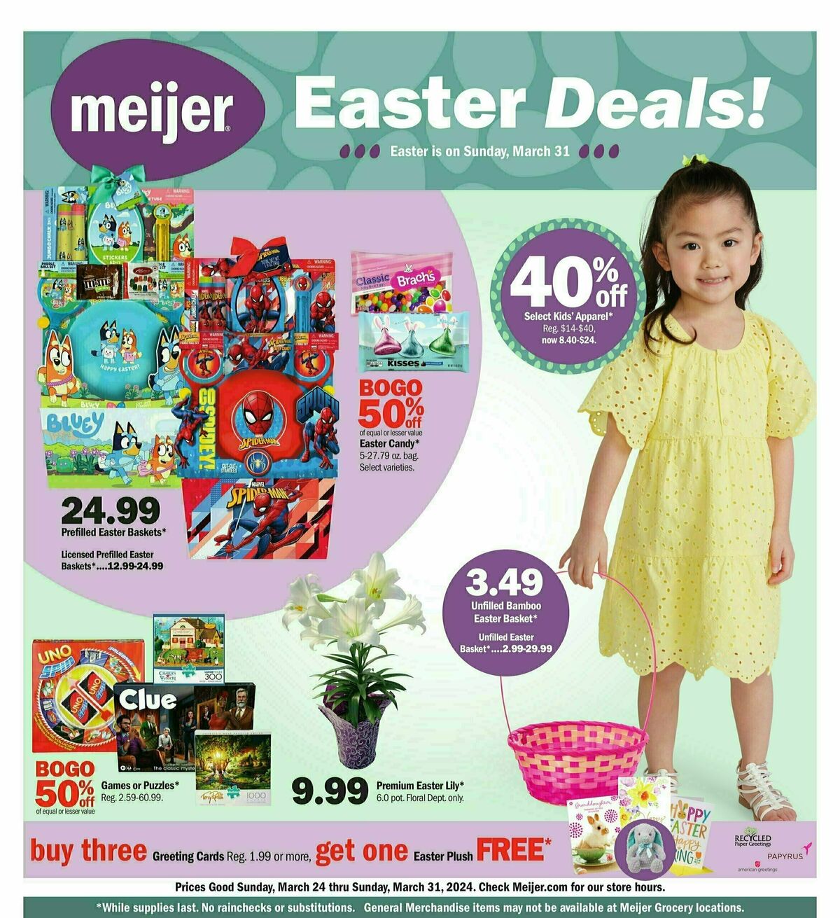 Meijer Easter Ad Weekly Ad from March 24