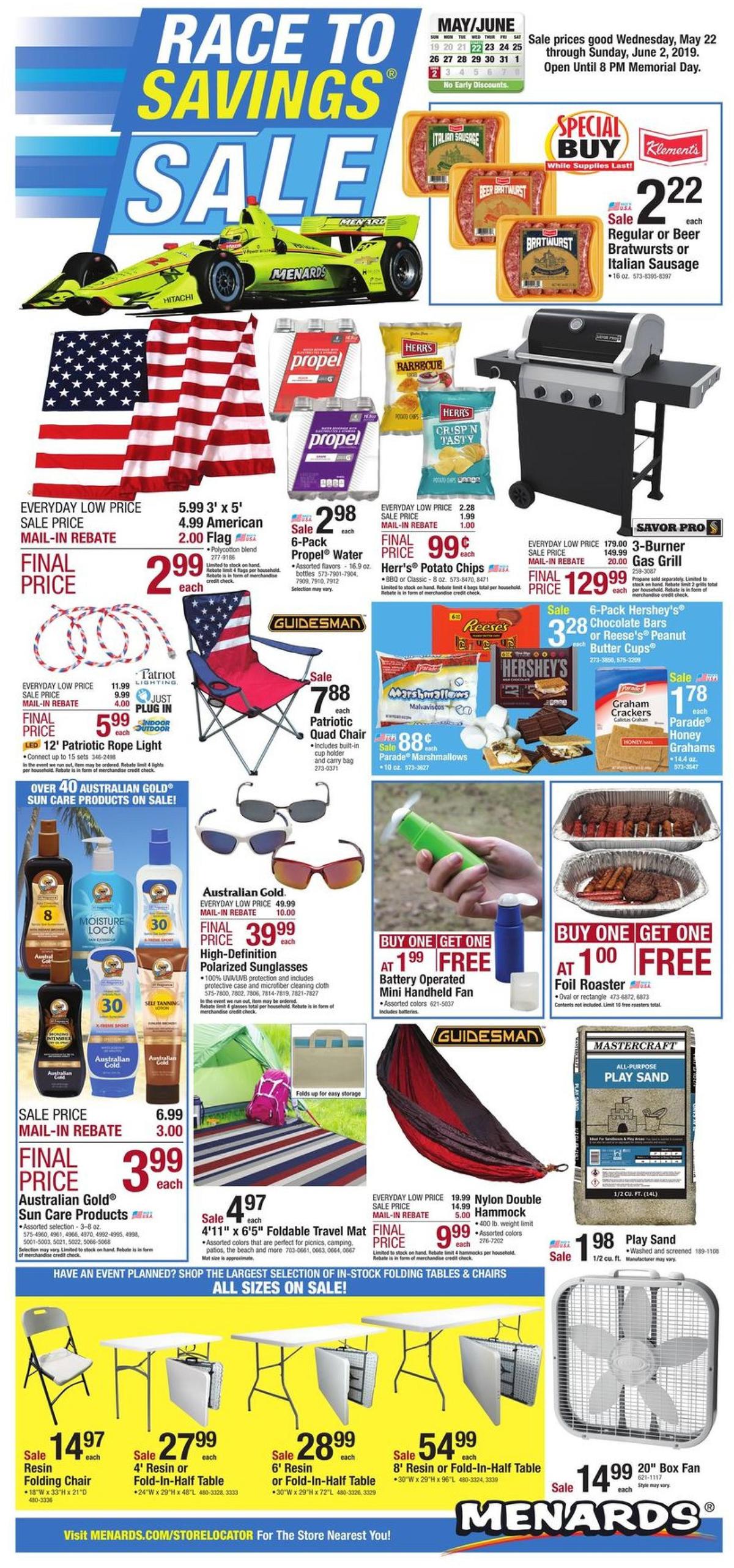 Menards Race to Savings Weekly Ads & Special Buys from May 22