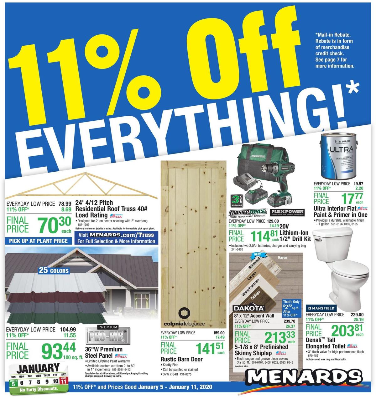 Menards Weekly Ads & Special Buys from January 5