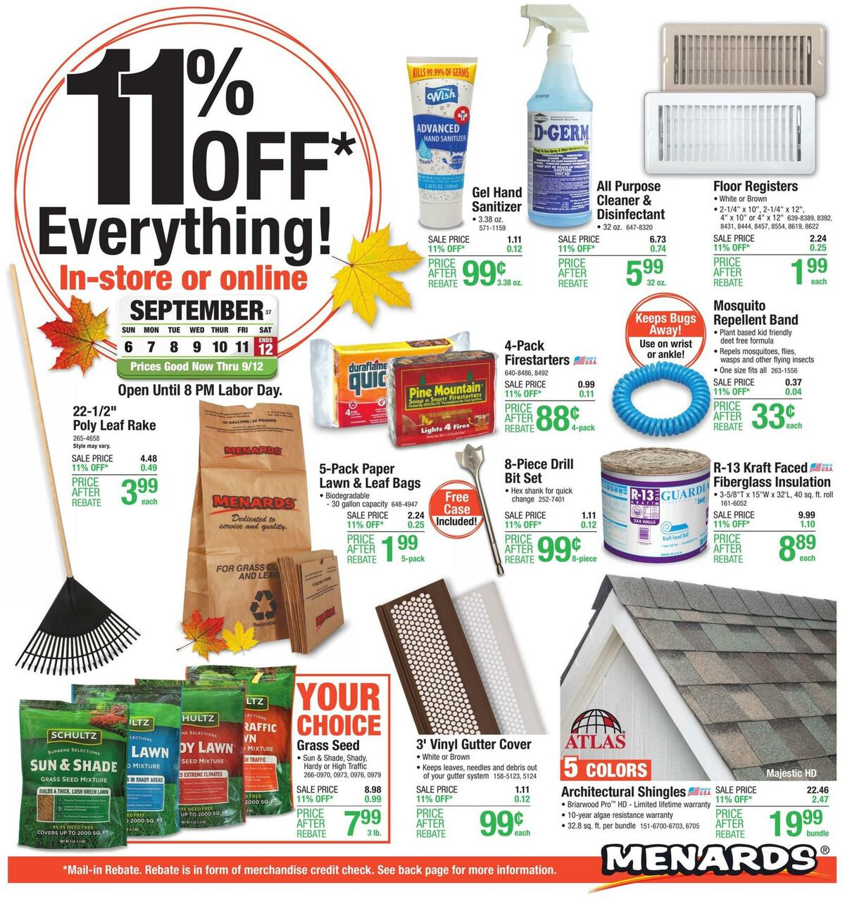 Menards Weekly Ads & Special Buys from September 6