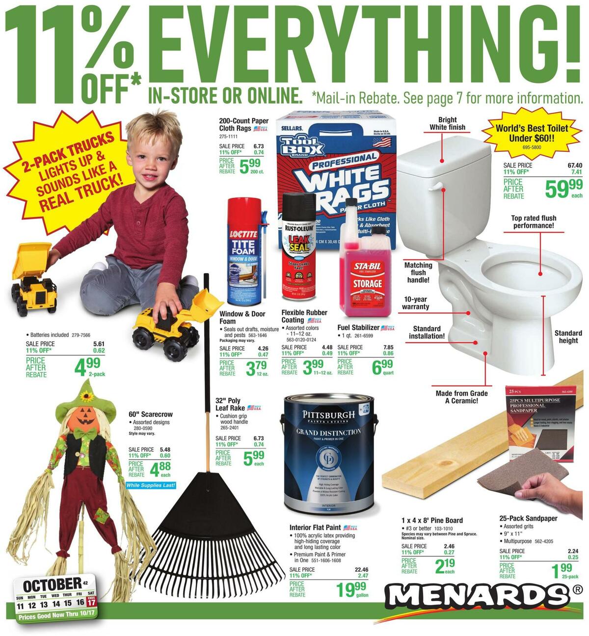 Menards Weekly Ads & Special Buys from October 11