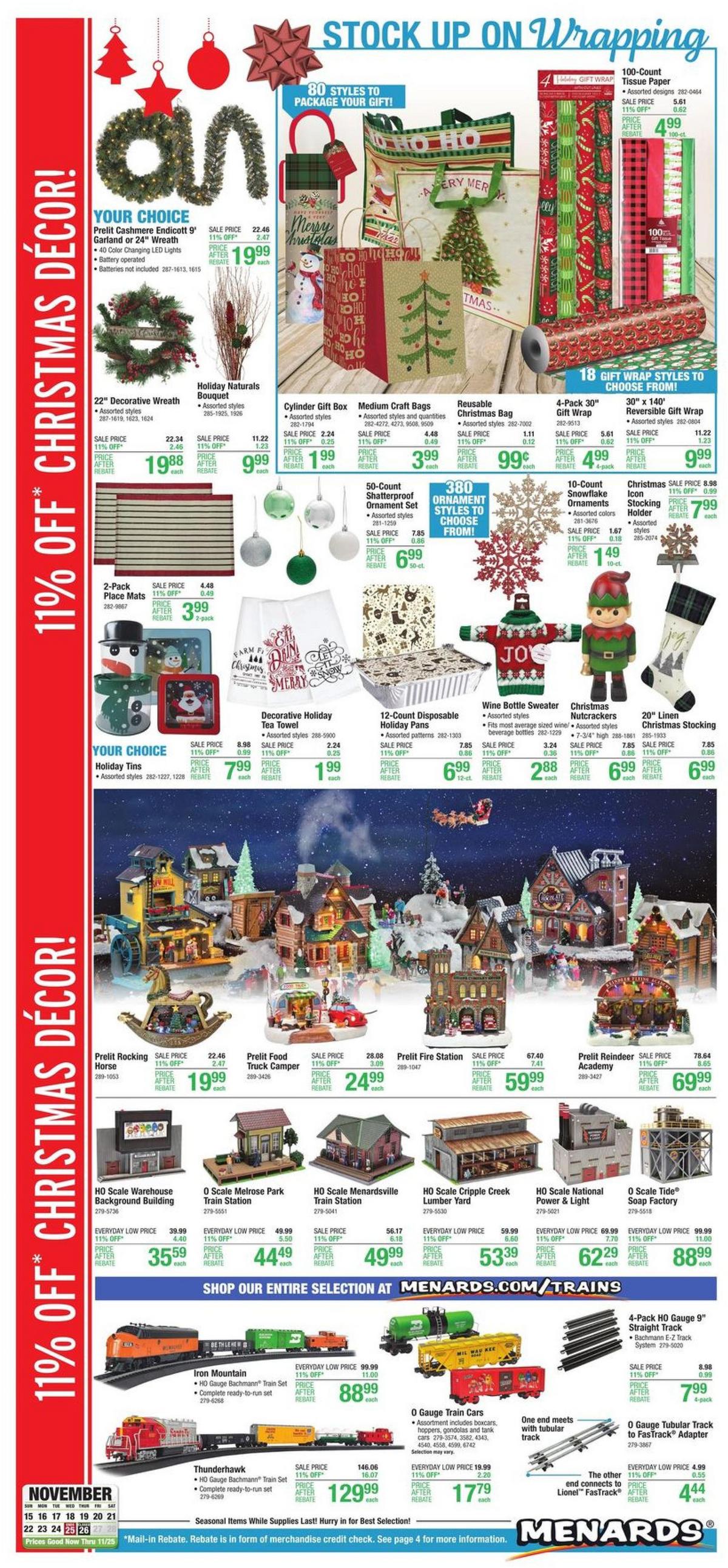Menards Christmas Decor Sale Weekly Ads & Special Buys from November 15
