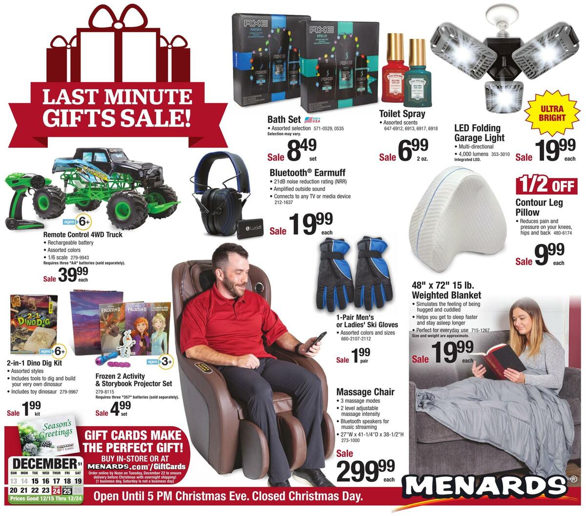 Menards Last Minute Gift Sale Weekly Ads & Special Buys from December 15