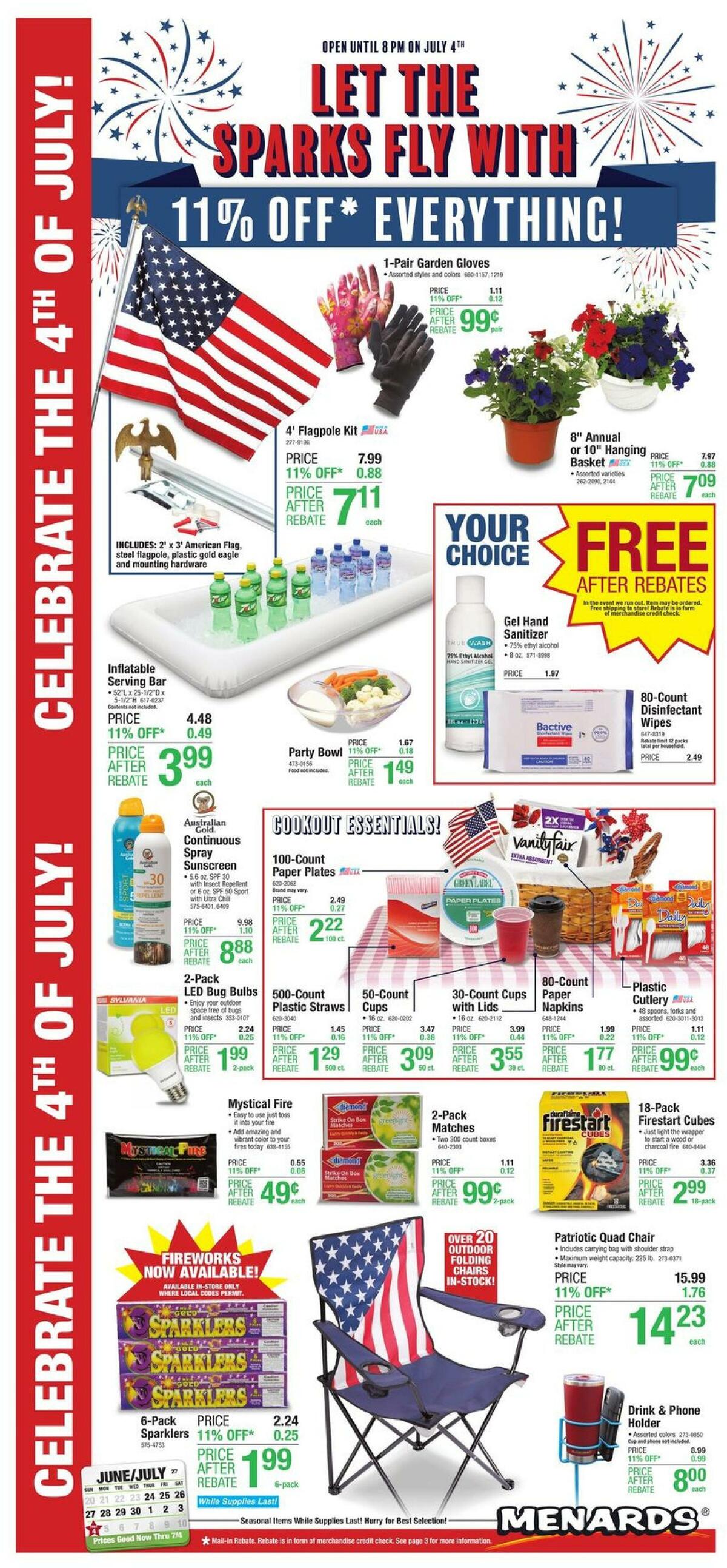 Menards 4TH OF JULY FUN! Weekly Ads & Special Buys from June 24