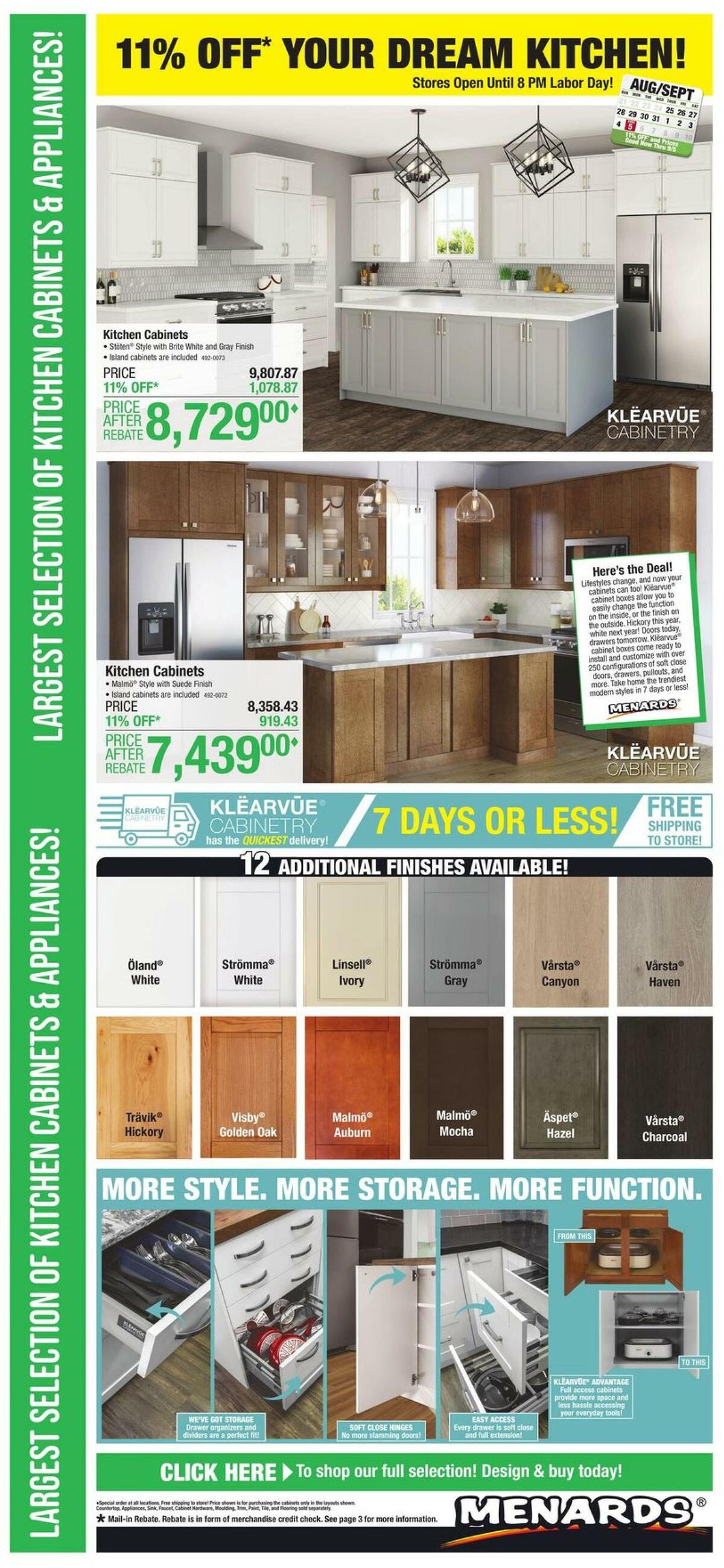 Menards 11 Off Your Dream Kitchen! Weekly Ads & Special Buys from