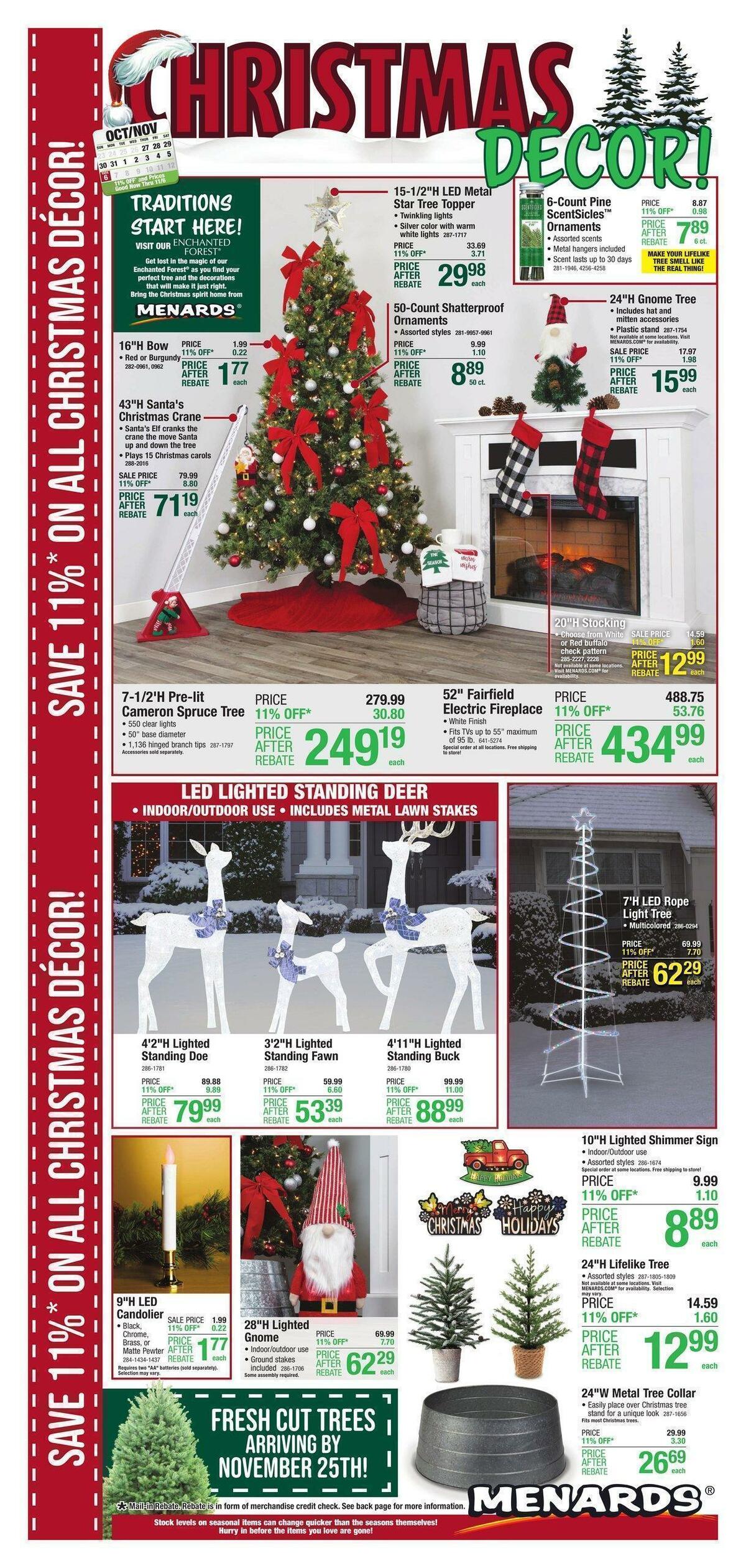 Menards Christmas Decor Weekly Ads & Special Buys from October 26