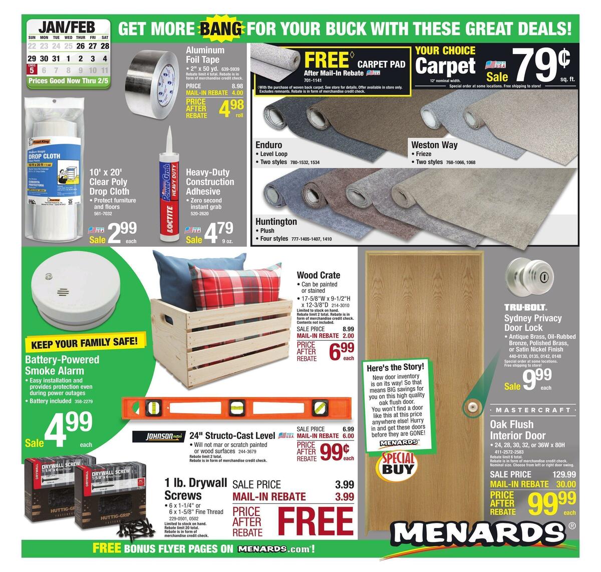 Menards Weekly Ads & Special Buys from January 25