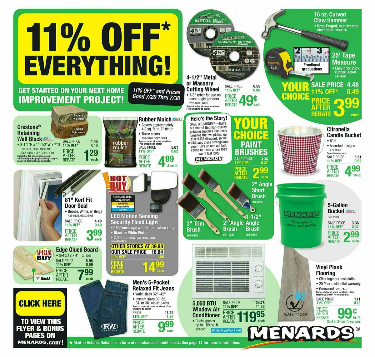 Menards Weekly Ads & Special Buys from July 19