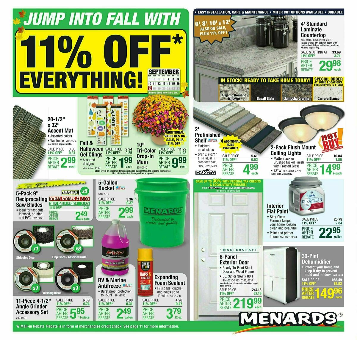 Menards Weekly Ads & Special Buys from September 6