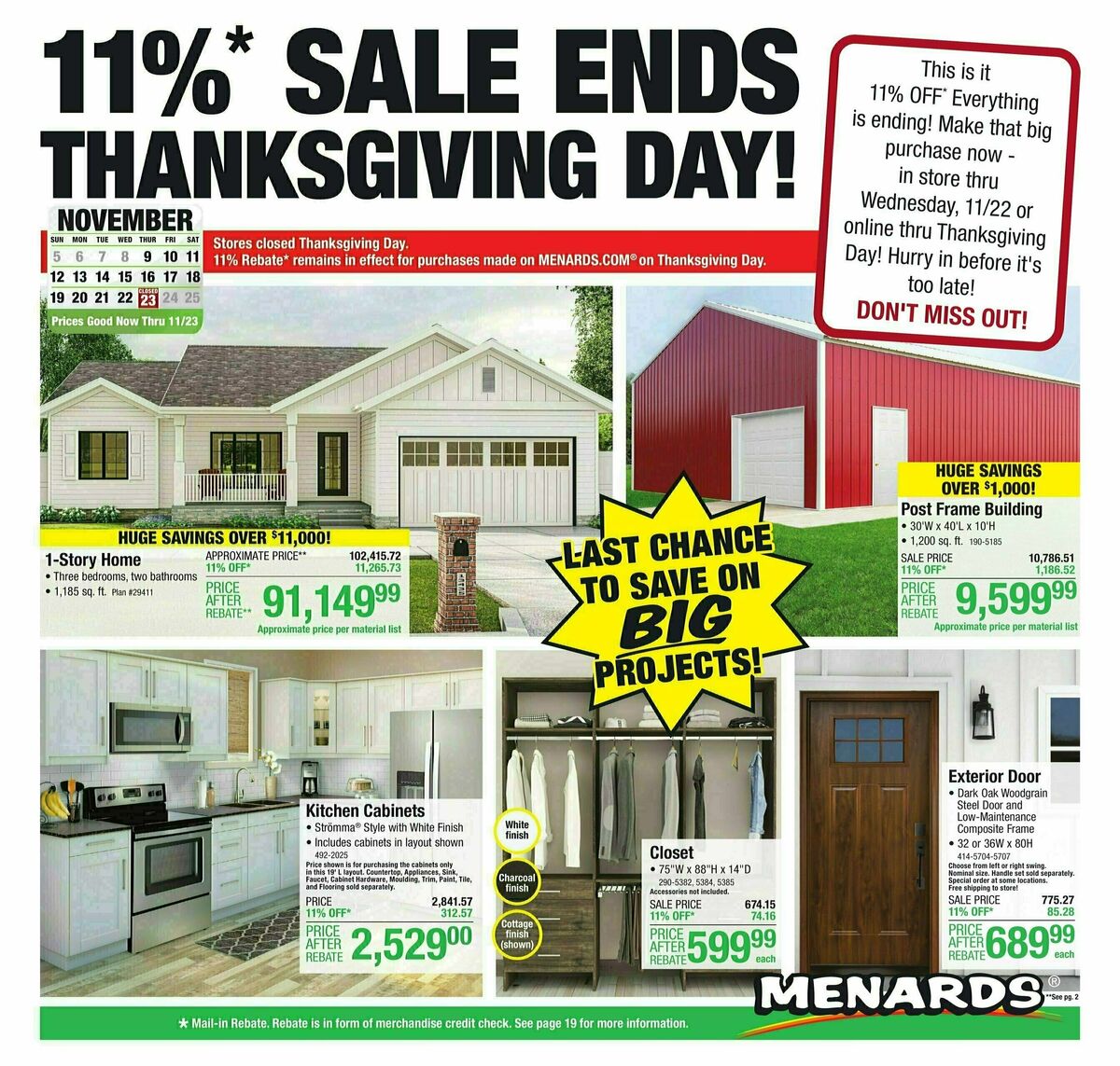 Menards Weekly Ads & Special Buys from November 8