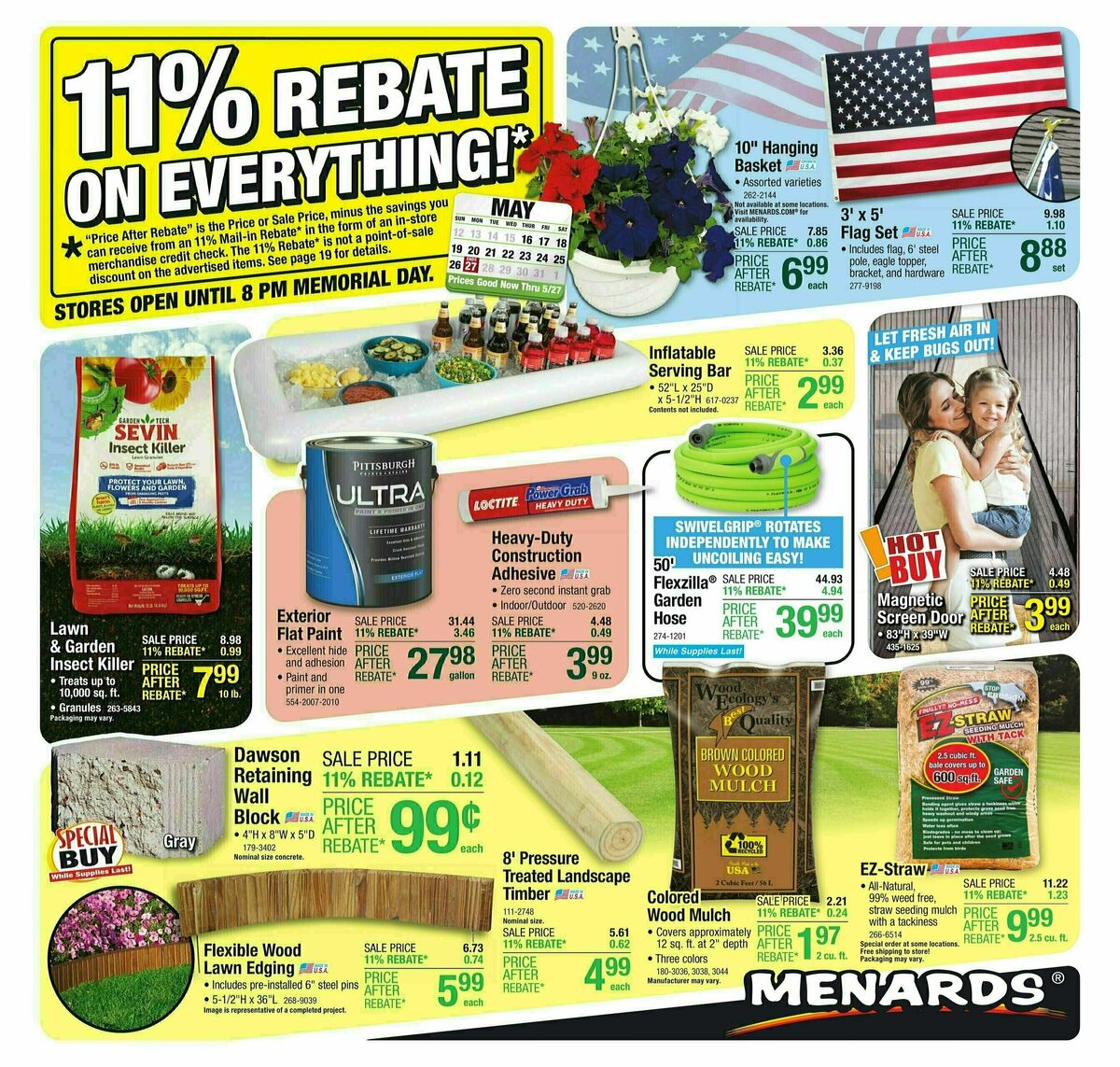 Menards 11 Rebate Sale Weekly Ads & Special Buys from May 15