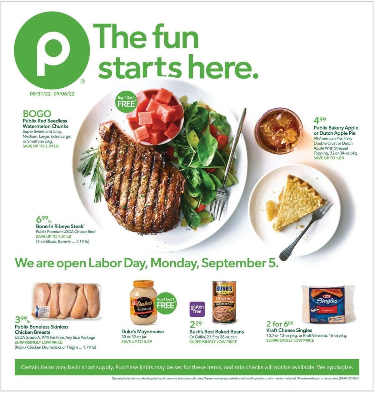 Publix Weekly Ad from August 31