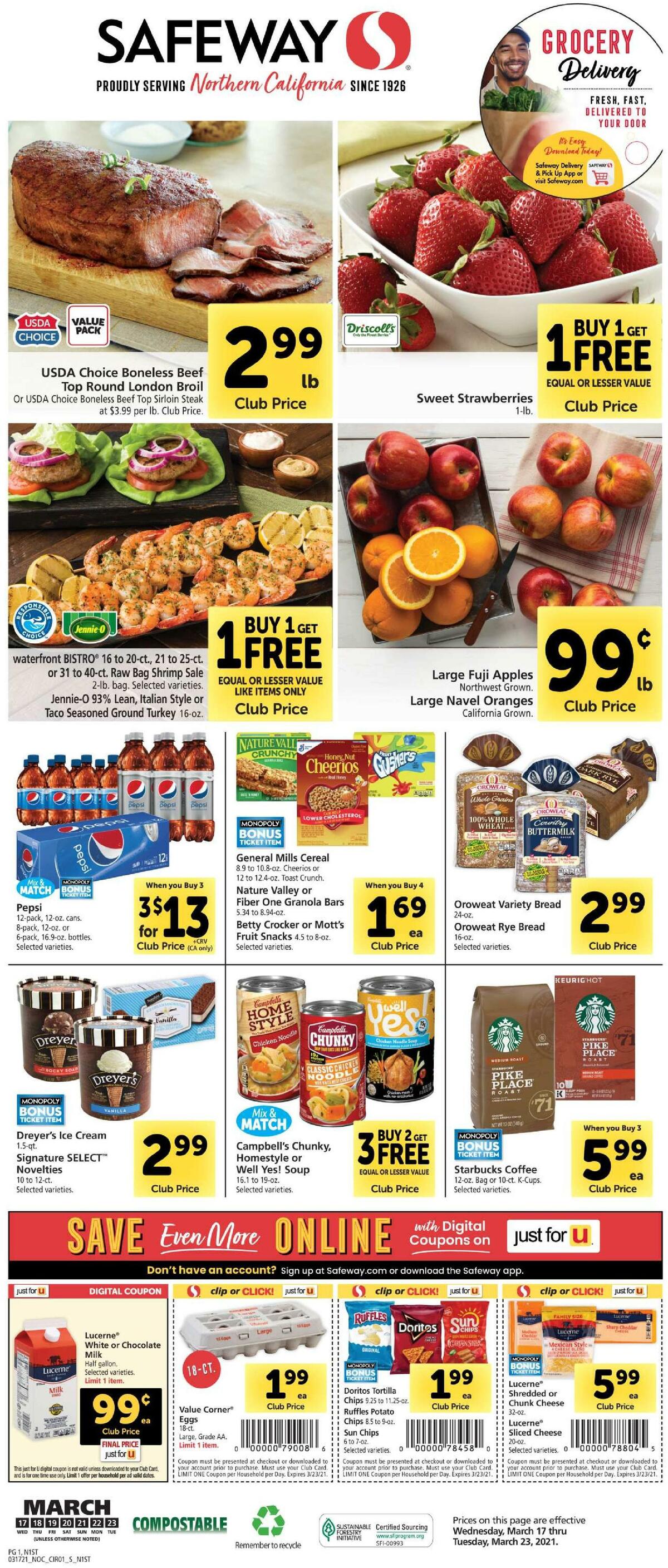 Safeway Weekly Ads & Special Buys from March 17