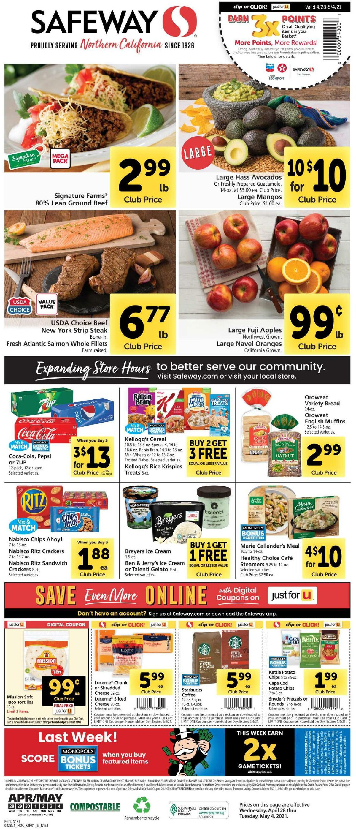 Safeway Weekly Ads & Special Buys from April 28