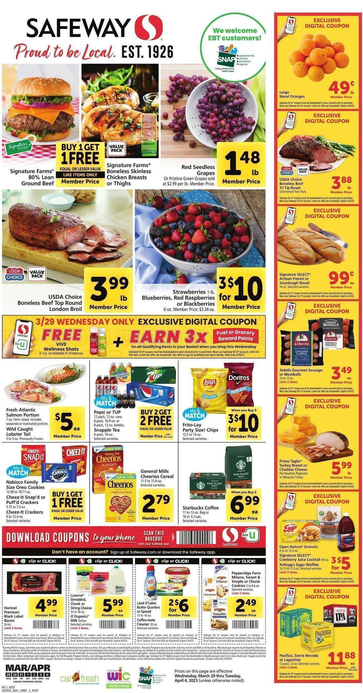 Safeway Weekly Ads & Special Buys from March 29