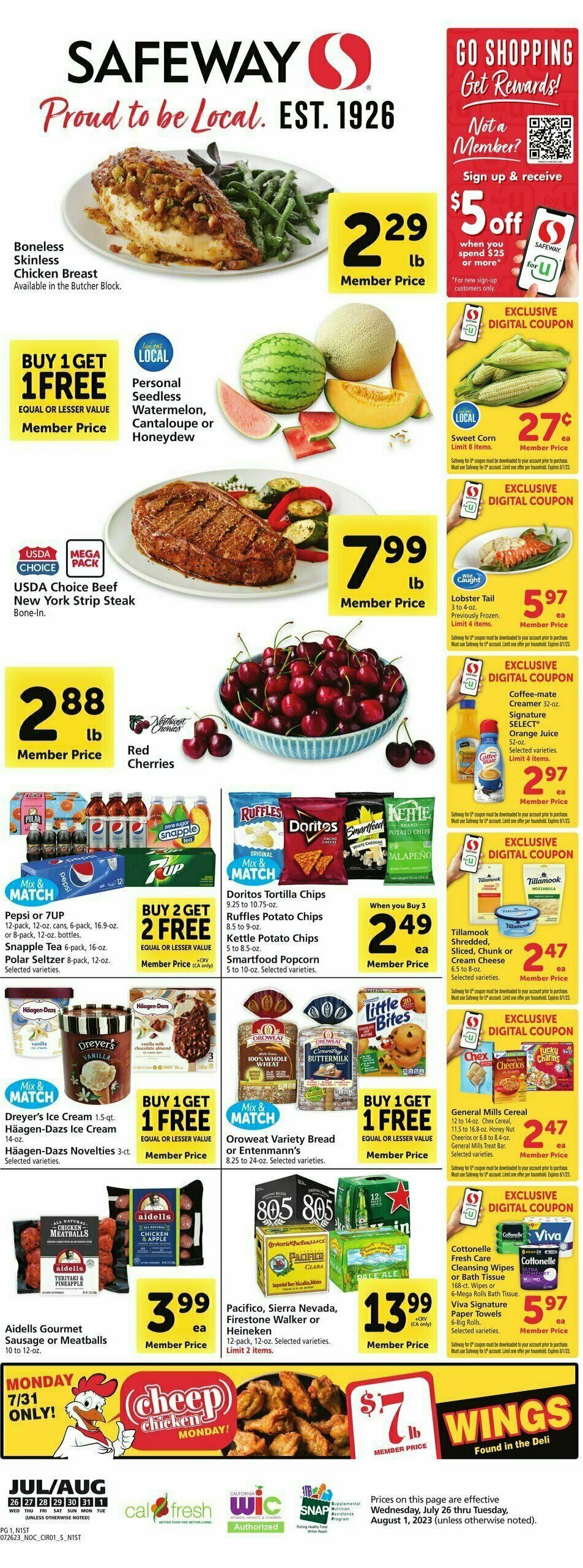 Safeway Weekly Ads & Special Buys from July 26