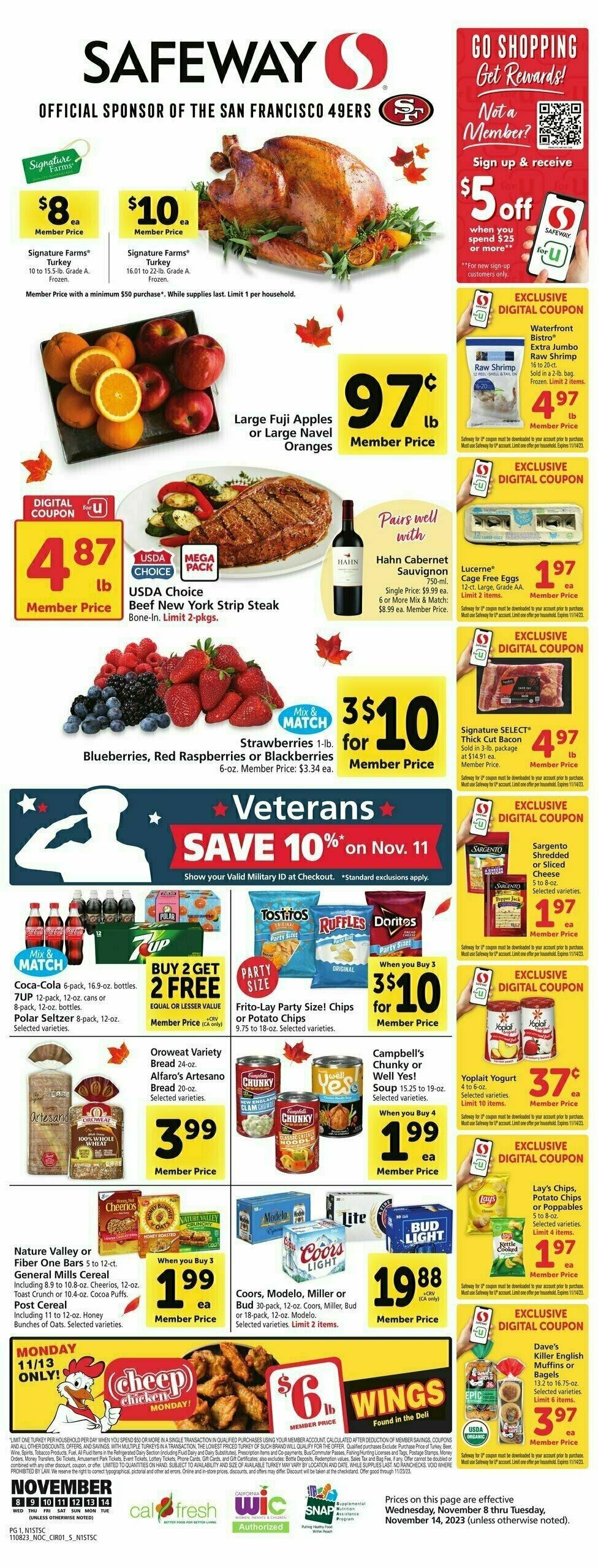 Safeway Weekly Ads & Special Buys from November 8