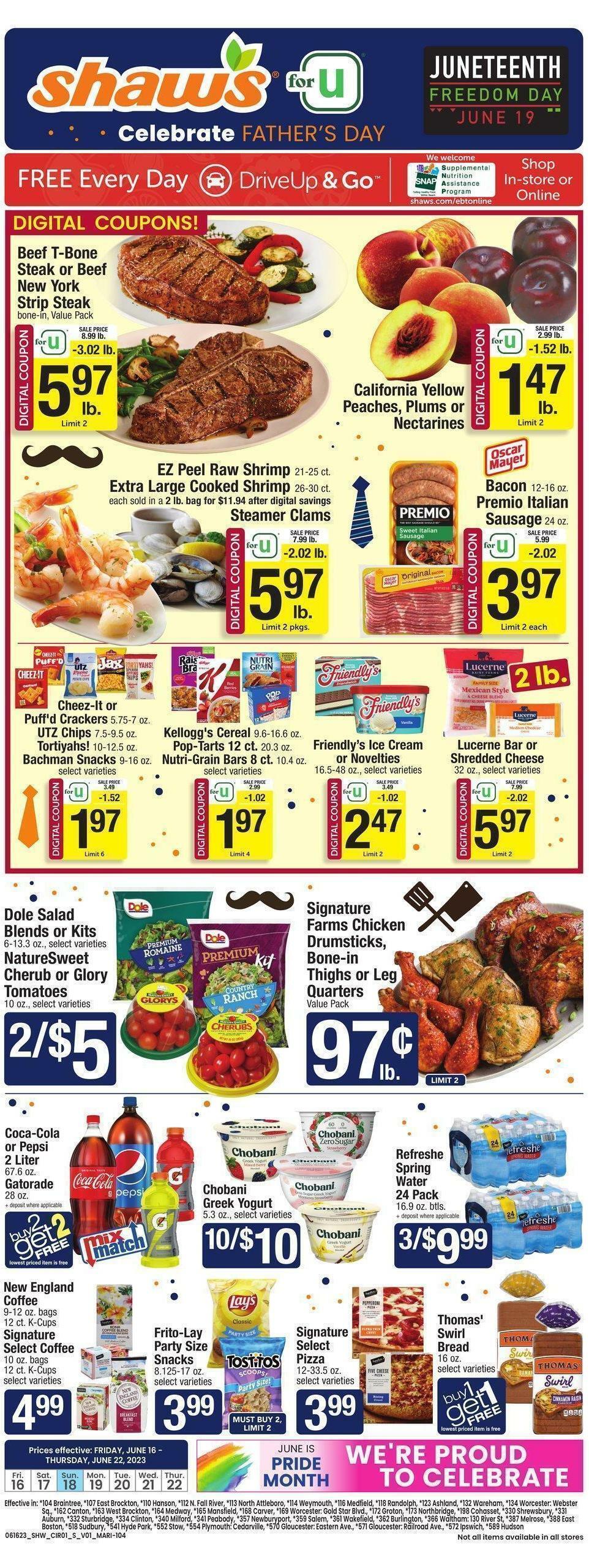Shaw's Weekly Flyer from June 16
