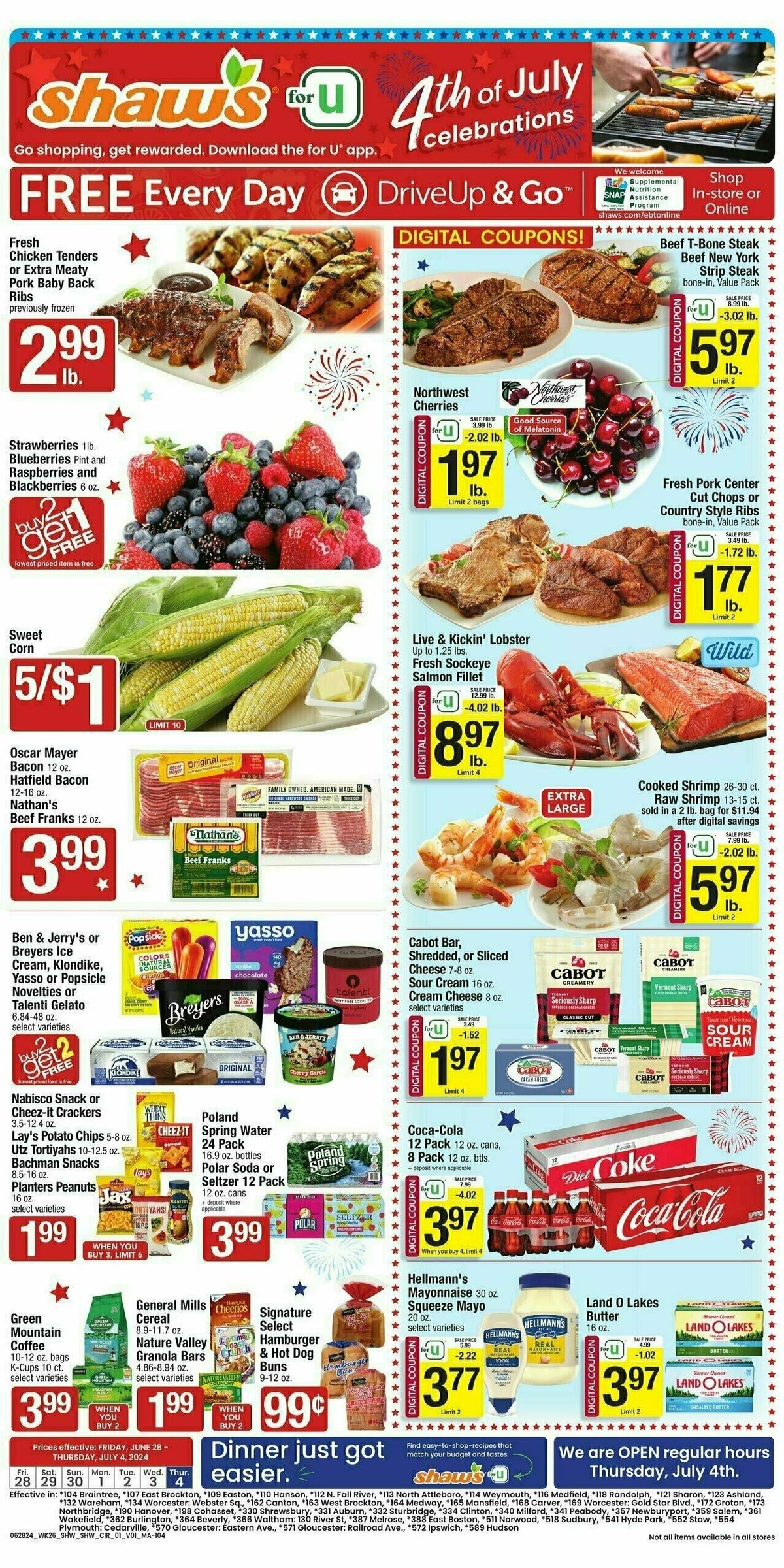 Shaw's Weekly Flyer from June 28