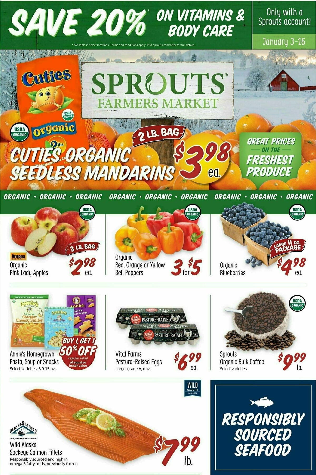 Sprouts Farmers Market Weekly Ad from January 3