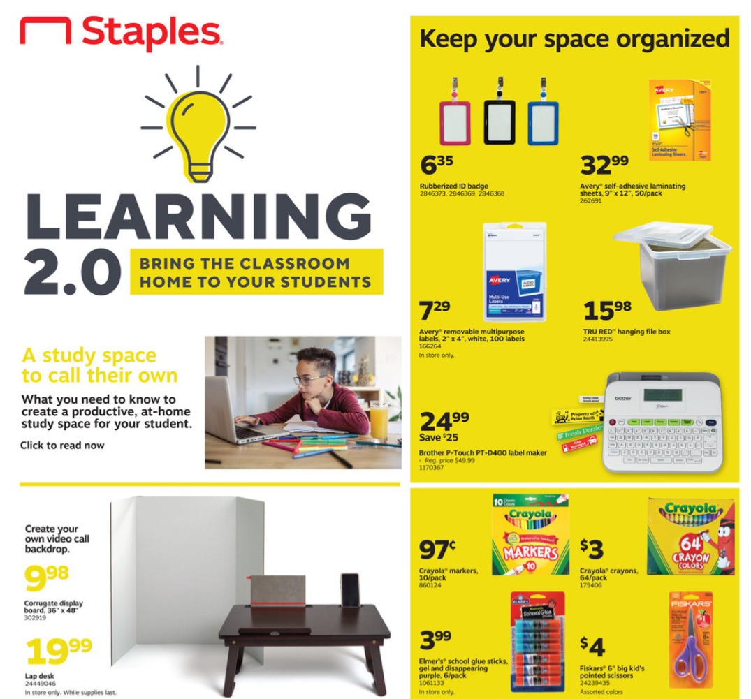 Staples Staples weekly ad from August 23