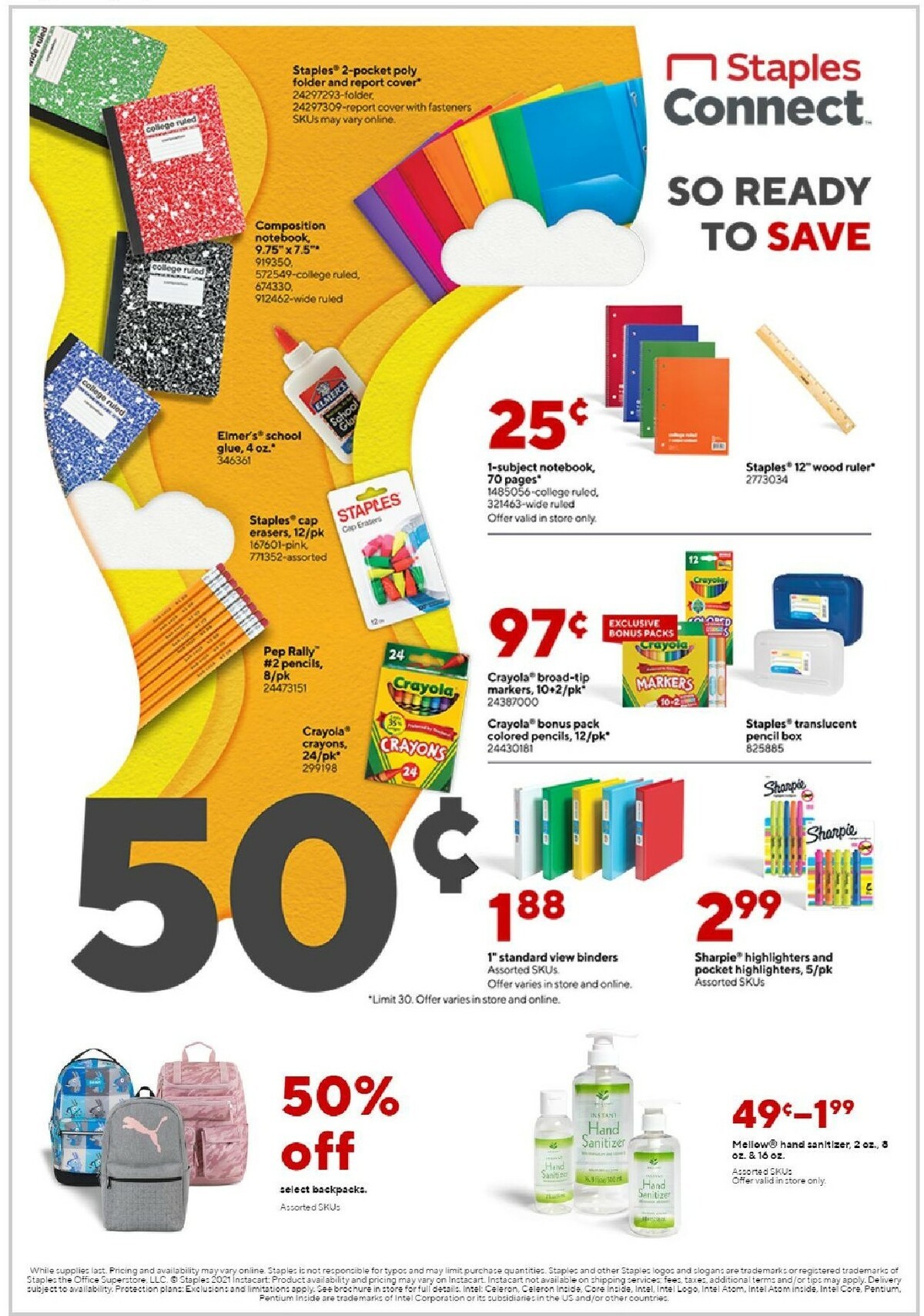 Staples Staples weekly ad from August 22