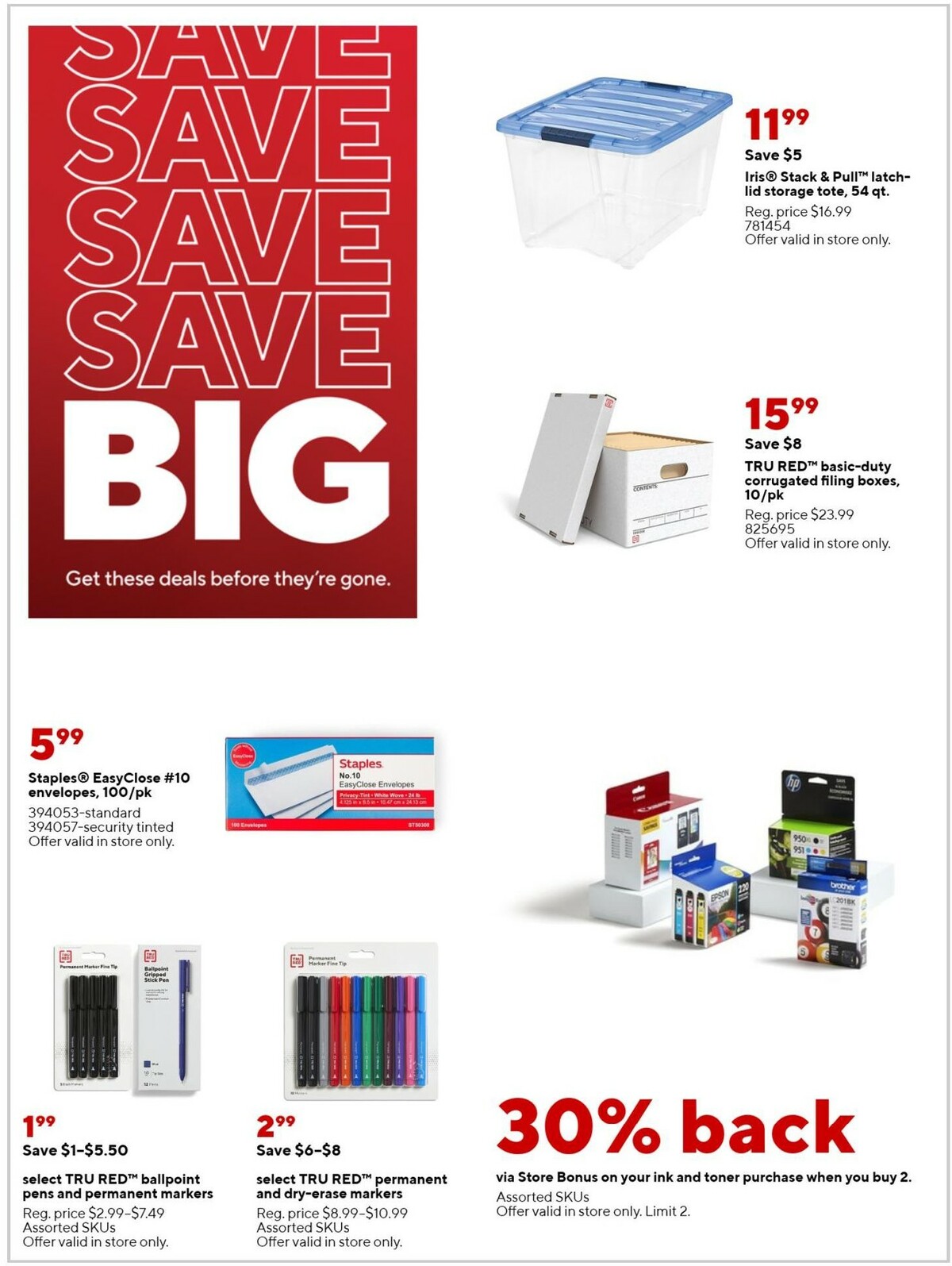 Staples Staples weekly ad from January 1