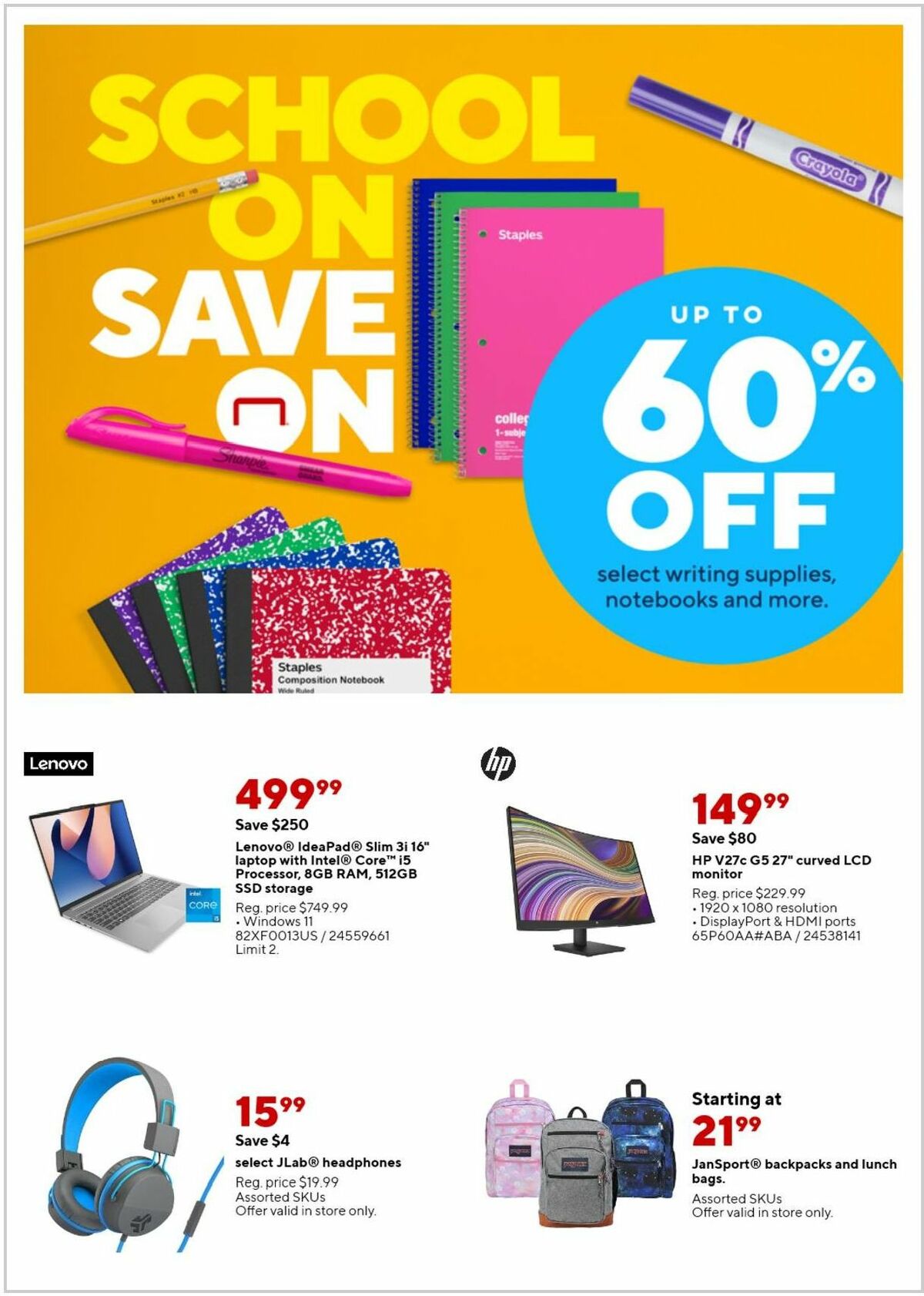 Staples Staples weekly ad from June 25