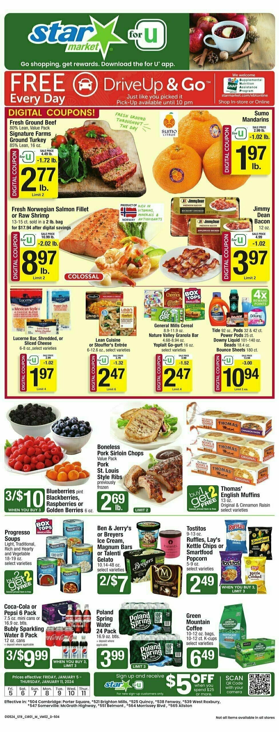 Star Market Flyer from January 5