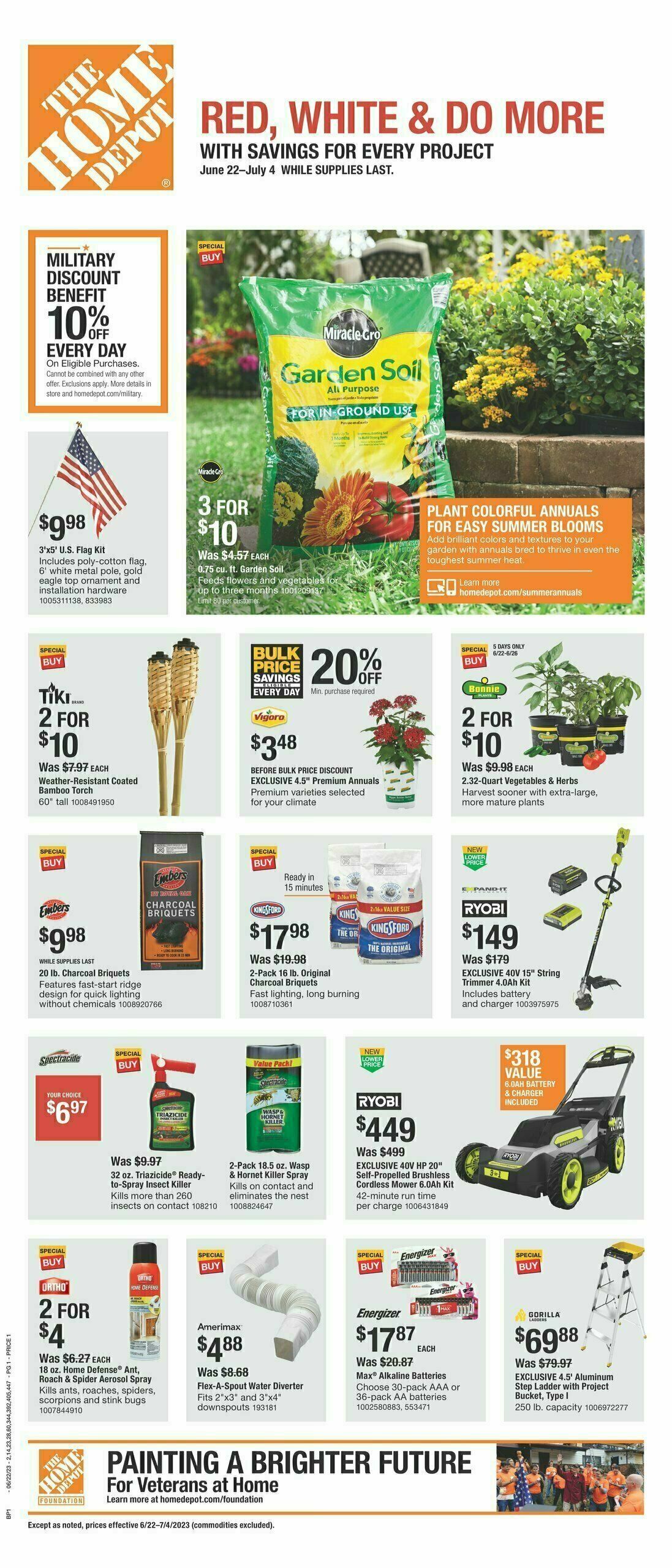 The Home Depot Red, White & Blue Local Ad & Catalog from June 22