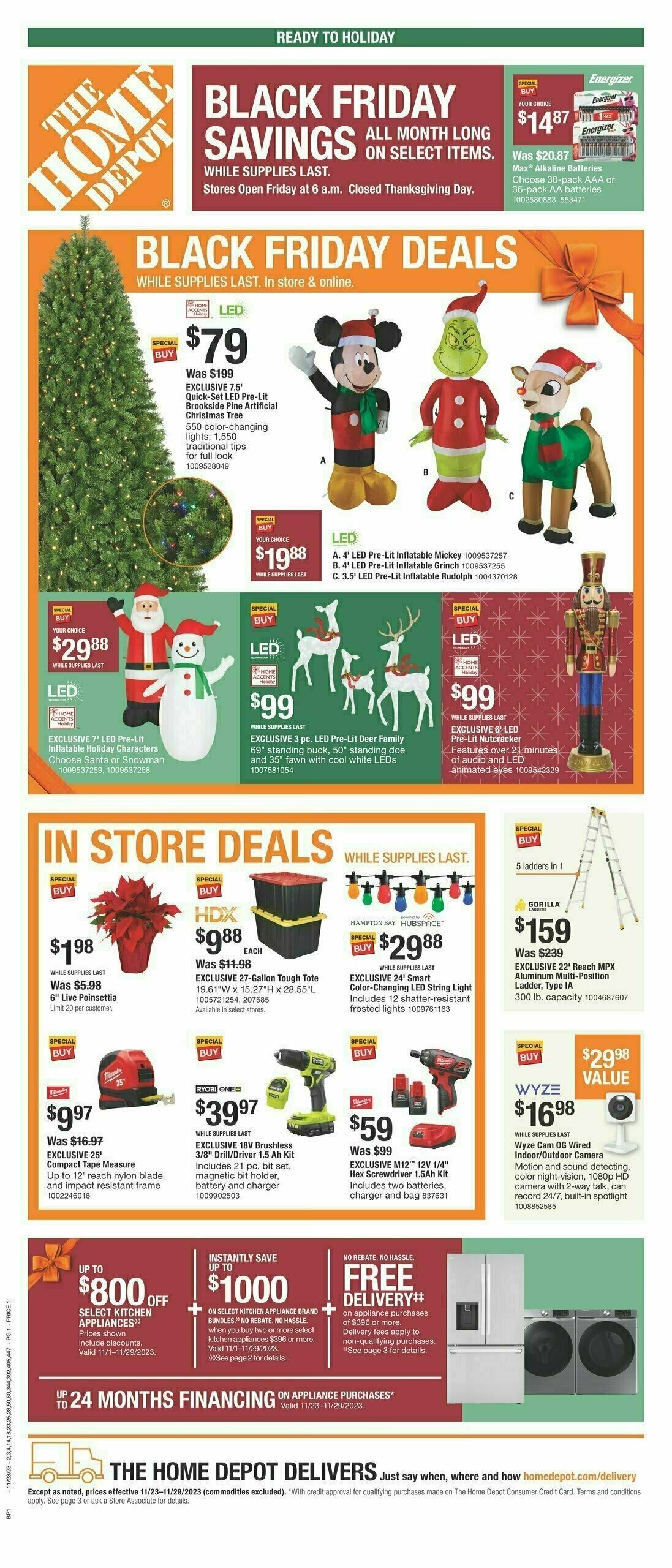 The Home Depot Black Friday Local Ad & Catalog from November 23