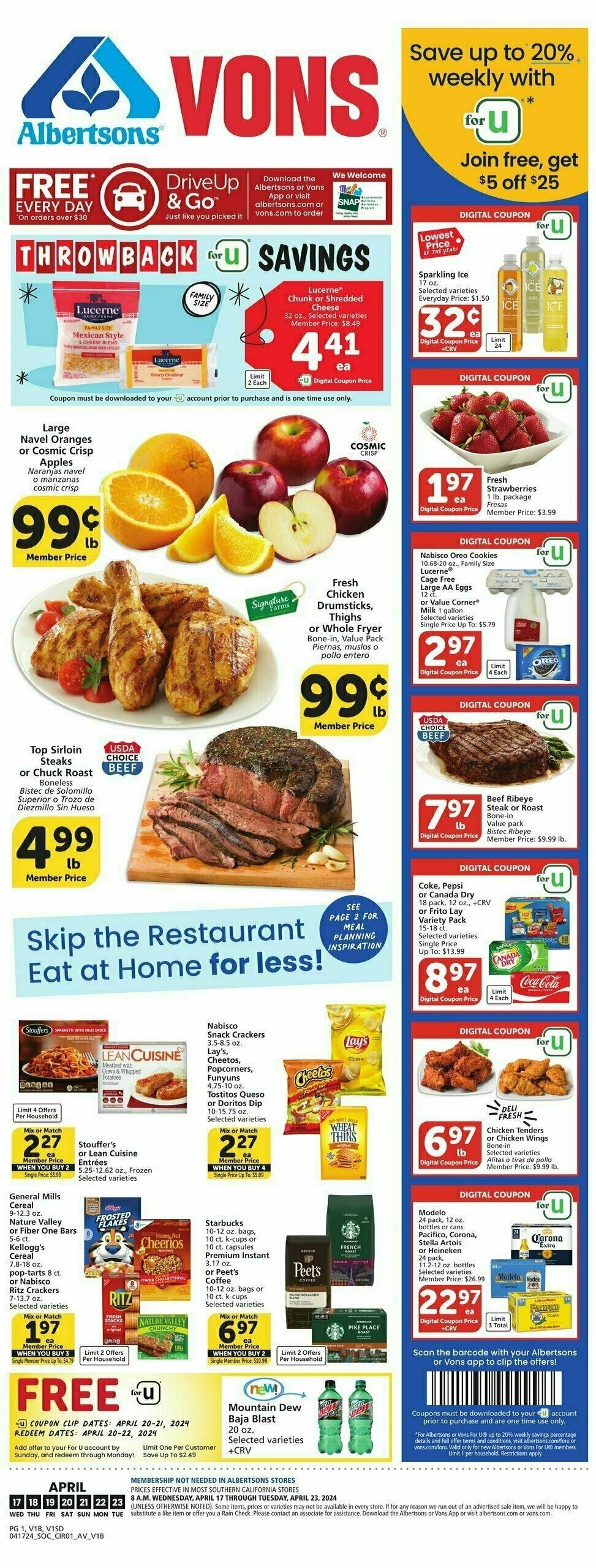 Vons Weekly Ad from April 17